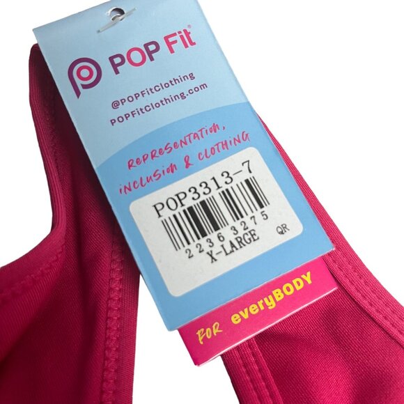 Pop Fit XL Sadie 3313-7 Pink Black Sports Bra Lot - Picture 3 of 8